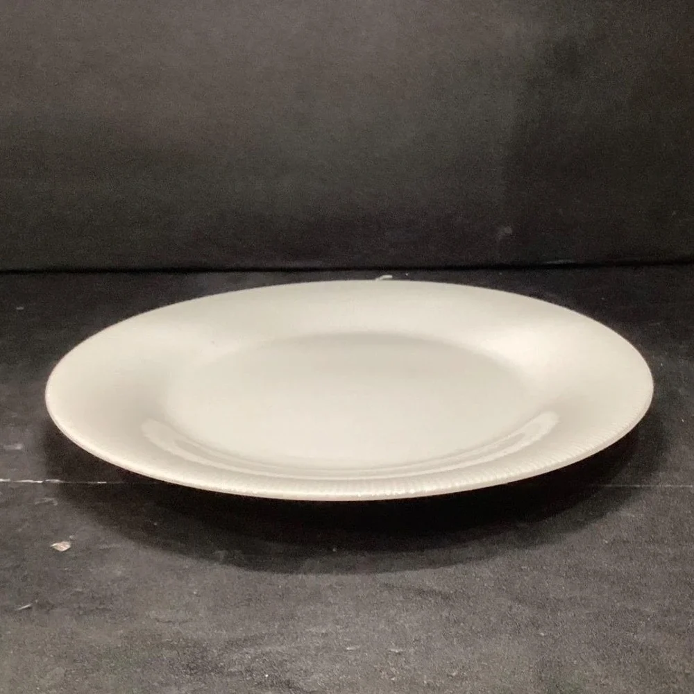 Ascot Japan White Porcelain‎ Dinner Plate, Vintage Ribbed Fine China Dinnerware